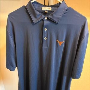 Texas Longhorns Peter Millar Navy Polo with Longhorn Logo